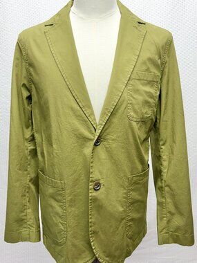 Tommy Hilfiger Poplin Blazer Mens 42 Uniform Olive Stretch Cotton NWT $229
